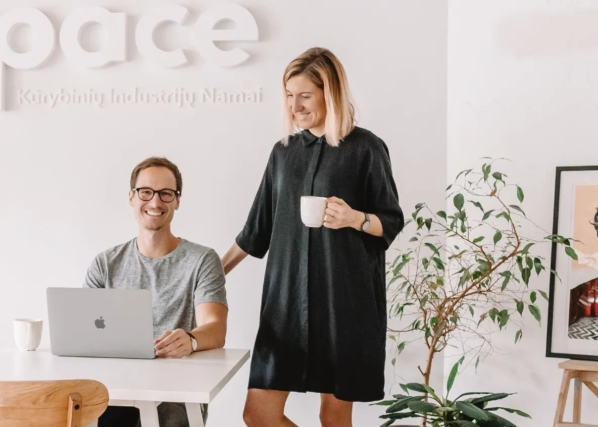 CODEWORT founders working in a office